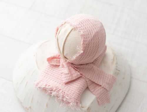 Waffle Wrap and bonnet set